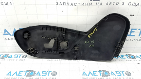 Right side passenger seat trim for Jeep Cherokee KL 16-23, black, electrically coated, scratches, plastic turned white