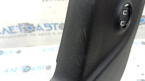 Right side passenger seat trim for Jeep Cherokee KL 16-23, black, electrically coated, scratches, plastic turned white