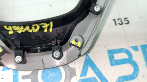 Jeep Cherokee KL 19-23 steering wheel cover, dark gray, 2 parts, cracks in fasteners, worn