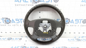 Naked steering wheel Toyota Camry v40 07-11 leather, brown, without overlay, without cruise control, worn, scratches