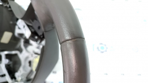 Naked steering wheel Toyota Camry v40 07-11 leather, brown, without overlay, without cruise control, worn, scratches