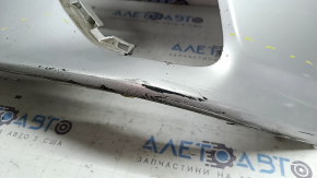 Front left bare bumper Toyota Prius 50 Prime 17-22 without parking sensors, silver, cracked mount, chips, worn