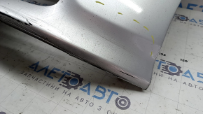 Front left bare bumper Toyota Prius 50 Prime 17-22 without parking sensors, silver, cracked mount, chips, worn
