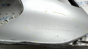 Front right bare bumper Toyota Prius 50 Prime 17-22 without parking sensors, silver, chips worn out