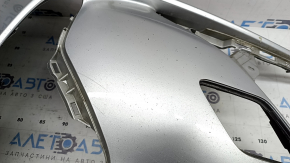 Front right bare bumper Toyota Prius 50 Prime 17-22 without parking sensors, silver, chips worn out