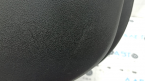 Door trim, rear left card, Nissan Rogue 21-22, black with black leather insert, leather armrest, brown top, under curtain, without curtain, scratches