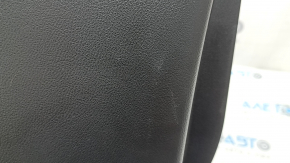 Door trim, rear left card, Nissan Rogue 21-22, black with black leather insert, leather armrest, brown top, under curtain, without curtain, scratches