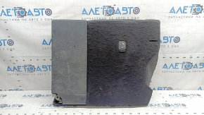 The back of the rear row of seats, 2nd row, right, complete, Toyota Prius 50 Prime 17-22, black fabric, scratches on the plastic, defective pile on the back side, dents, dry cleaning required
