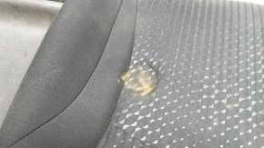 The back of the rear row of seats, 2nd row, right, complete, Toyota Prius 50 Prime 17-22, black fabric, scratches on the plastic, defective pile on the back side, dents, dry cleaning required