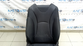 Passenger seat for Toyota Prius 50 Prime 17-19 without airbag, mechanical, heated, black fabric, worn, dry cleanable, creases