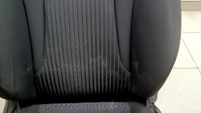 Passenger seat for Toyota Prius 50 Prime 17-19 without airbag, mechanical, heated, black fabric, worn, dry cleanable, creases