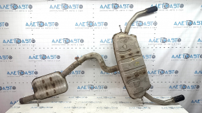 Exhaust line complete with barrel for Audi A3 8V 15-20 4d, 5d, 2.0T for 2 single exhausts, rusty