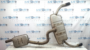 Exhaust line complete with barrel for Audi A3 8V 15-20 4d, 5d, 2.0T for 2 single exhausts, rusty