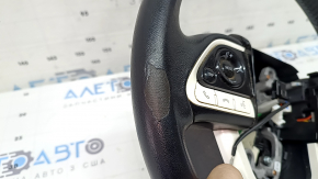 Naked steering wheel Toyota Prius 50 Prime 17-22 black leather, with buttons, ready for re-upholstery
