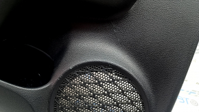 Door trim card rear left Toyota Prius 50 Prime 17-22 black, insert black leather, armrest leather black, with button, with handle, scratches
