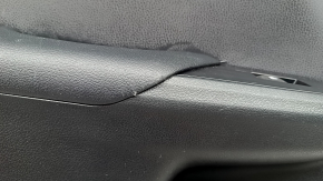 Door trim card rear left Toyota Prius 50 Prime 17-22 black, insert black leather, armrest leather black, with button, with handle, scratches