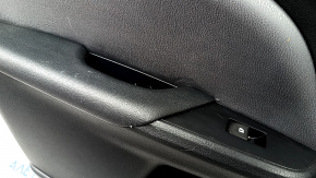Door trim card rear left Toyota Prius 50 Prime 17-22 black, insert black leather, armrest leather black, with button, with handle, scratches