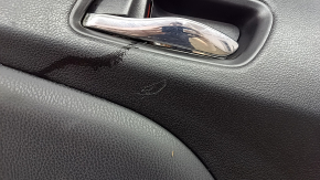 Door trim card rear left Toyota Prius 50 Prime 17-22 black, insert black leather, armrest leather black, with button, with handle, scratches