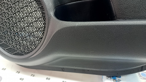 Door trim card rear right Toyota Prius 50 Prime 17-22 black, insert black leather, armrest leather black, with button, scratches
