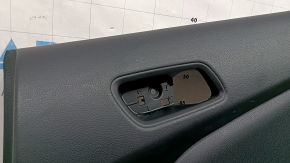 Door trim card rear right Toyota Prius 50 Prime 17-22 black, insert black leather, armrest leather black, with button, scratches