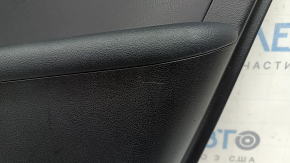 Door trim card rear right Toyota Prius 50 Prime 17-22 black, insert black leather, armrest leather black, with button, scratches