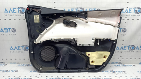 Door trim card front left Toyota Prius 50 Prime 17-22 black, insert black leather, armrest leather black, scratches