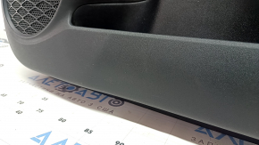 Door trim card front right Toyota Prius 50 Prime 17-22 black, insert black leather, armrest black leather, with handle, scratches