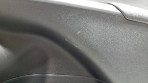 Door trim card front right Toyota Prius 50 Prime 17-22 black, insert black leather, armrest black leather, with handle, scratches