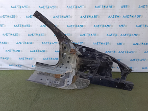 Front left quarter of BMW 5 G30 17-23 sawed off, black