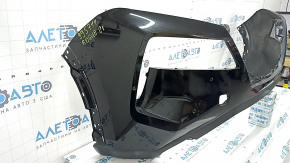 Bare front bumper Nissan Rogue 21-23 without parking sensors, black, scratches, bumps, broken mount