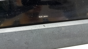 Bare front bumper Nissan Rogue 21-23 without parking sensors, black, scratches, bumps, broken mount