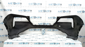 Bare front bumper Nissan Rogue 21-23 without parking sensors, black, scratches, bumps, broken mount