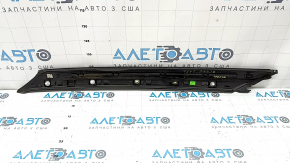 Left front pillar molding Nissan Rogue 21-26, gloss black, dried out seal, worn