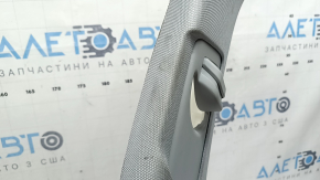 Right upper center pillar trim, Audi A4 B9 18-25, gray, dry cleanable, scratches