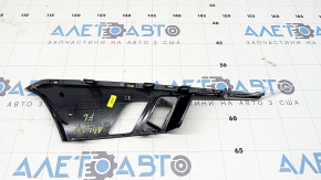 Inner front left door handle trim for Audi A4 B9 20-25, gloss black