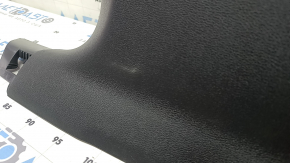 Lower left center pillar trim for Audi A4 B9 17-25, black, scratches, broken guide, whitened plastic