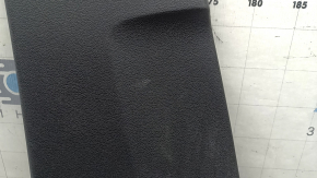 Lower left center pillar trim for Audi A4 B9 17-25, black, scratches, broken guide, whitened plastic