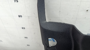 Inner front left door sill trim Audi A4 B9 17-25 black, scratches, whitened plastic
