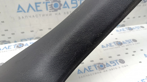 Inner front left door sill trim Audi A4 B9 17-25 black, scratches, whitened plastic
