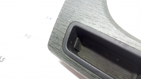 Audi A4 B9 17-25 center console trim, gray wood finish, natural, worn