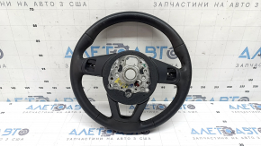 Bare steering wheel Audi A4 B9 20-23 leather, black, without buttons, without steering wheel paddles, without overlay, with heating, scratches, worn