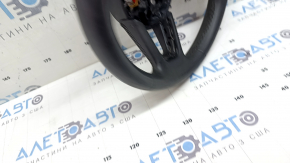 Bare steering wheel Audi A4 B9 20-23 leather, black, without buttons, without steering wheel paddles, without overlay, with heating, scratches, worn
