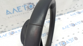 Bare steering wheel Audi A4 B9 20-23 leather, black, without buttons, without steering wheel paddles, without overlay, with heating, scratches, worn