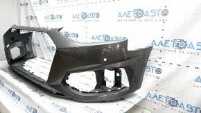 Bare front bumper Audi A4 B9 20-25 for 2 parking sensors, without towing hook plug, graphite, chips, scratches