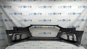 Bare front bumper Audi A4 B9 20-25 for 2 parking sensors, without towing hook plug, graphite, chips, scratches