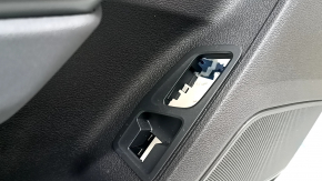 Door trim, front left card, Audi Q3 83A 19-25, black, black leather insert, black leather armrest with gray stitching, chrome molding, with handle, with backlight, for memory, molding under the handle in graphite, SONOS, without lower lamp, worn