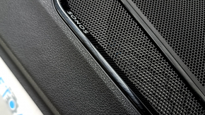 Door trim, front left card, Audi Q3 83A 19-25, black, black leather insert, black leather armrest with gray stitching, chrome molding, with handle, with backlight, for memory, molding under the handle in graphite, SONOS, without lower lamp, worn