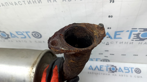 Rear muffler with barrel Toyota Camry v40 07-11 2.4, 2.5, hybrid, rusty, studs sawed off, dented