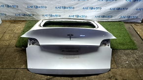 Tesla Model Y 20-25 white PPSW trunk door, bare, chips, scratches, dented