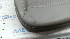 Hyundai Ioniq 17-19 passenger seat cushion upholstery, beige leather, perforated, heated, dry-cleanable